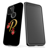 For Google Pixel 4a 5G Case, Tough Protective Back Cover, Embellished Letter P | Protective Cases | iCoverLover.com.au