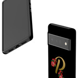 For Google Pixel 6 Pro Case Tough Protective Cover Embellished Letter P