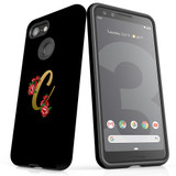For Google Pixel 3 Case, Tough Protective Back Cover, Embellished Letter C | Protective Cases | iCoverLover.com.au