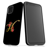 For Google Pixel 7, 6 Pro, 5, 4A 5G, 4A, 4 XL, 4 Case, Tough Protective Back Cover, Embellished Letter H | Protective Cases | iCoverLover.com.au