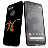 For Google Pixel 3 Case, Tough Protective Back Cover, Embellished Letter H | Protective Cases | iCoverLover.com.au
