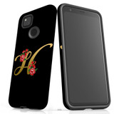 For Google Pixel 4a Case, Tough Protective Back Cover, Embellished Letter H | Protective Cases | iCoverLover.com.au
