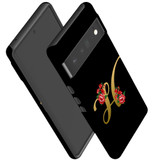 For Google Pixel 6 Pro Case Tough Protective Cover Embellished Letter H