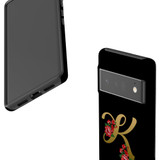For Google Pixel 6 Pro Case Tough Protective Cover Embellished Letter K