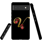 For Google Pixel 6 Case, Protective Back Cover,Embellished Letter V | Shielding Cases | iCoverLover.com.au