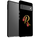For Google Pixel 6 Pro Case Tough Protective Cover Embellished Letter R