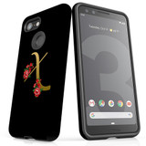 For Google Pixel 3 Case, Tough Protective Back Cover, Embellished Letter X | Protective Cases | iCoverLover.com.au