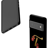 For Google Pixel 6 Pro Case Tough Protective Cover Embellished Letter T