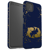 For Google Pixel 5/4a 5G,4a,4 XL,4/3XL,3 Case, Tough Protective Back Cover, Pisces Drawing | Protective Cases | iCoverLover.com.au