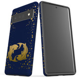 For Google Pixel 6 Pro Case Tough Protective Cover Pisces Drawing