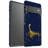 For Google Pixel 6 Pro Case Tough Protective Cover Scorpio Drawing