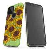 For Google Pixel 4a 5G Case, Tough Protective Back Cover, Sunflowers | Protective Cases | iCoverLover.com.au