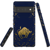 For Google Pixel 6 Pro Case Tough Protective Cover Taurus Drawing