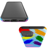 For Google Pixel 5/4a 5G,4a,4 XL,4/3XL,3 Case, Tough Protective Back Cover, Rainbow Brushes | Protective Cases | iCoverLover.com.au