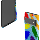 For Google Pixel 6 Pro Case Tough Protective Cover Rainbow Brushes