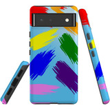 For Google Pixel 6 Case, Protective Back Cover,Rainbow Brushes | Shielding Cases | iCoverLover.com.au