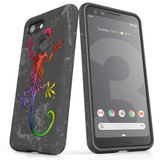 For Google Pixel 3 Case, Tough Protective Back Cover, Colorful Lizard | Protective Cases | iCoverLover.com.au
