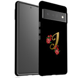 For Google Pixel 6 Pro Case Tough Protective Cover Embellished Letter I