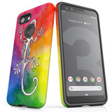 For Google Pixel 4a 5G Case, Tough Protective Back Cover, Rainbow Lizard | Protective Cases | iCoverLover.com.au