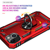 For iPhone 13 Pro Max, 13 Pro, 13 mini Case, Protective Shockproof TPU/PC Cover, Ring Holder, Red | Armour Cases | iCoverLover.com.au