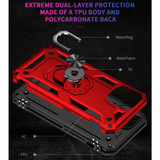 For iPhone 13 Pro Max, 13 Pro, 13 mini Case, Protective Shockproof TPU/PC Cover, Ring Holder, Red | Armour Cases | iCoverLover.com.au