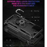 For iPhone 13 Pro Max, 13, 13 Pro, 13 mini Case, Protective Shockproof TPU/PC Cover, Ring Holder, Black | Armour Cases | iCoverLover.com.au