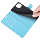 For iPhone 13/13 mini Case, Lychee Wallet Folio Cover, Kickstand, Blue | PU Leather Cases | iCoverLover.com.au