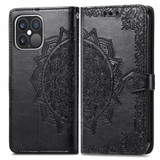 For iPhone 13 Pro Max, 13, 13 Pro, 13 mini Case, Mandala Design Wallet Cover, Black | PU Leather Cases | iCoverLover.com.au