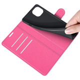 For iPhone 13/13 mini Case, Lychee Wallet Folio Cover, Kickstand, Rose Red | PU Leather Cases | iCoverLover.com.au