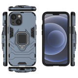 For iPhone 13 Pro Max, 13, 13 Pro, 13 mini Case, Shockproof PC/TPU Protective Cover with Magnetic Ring Holder, Navy Blue | Plastic Cases | iCoverLover.com.au
