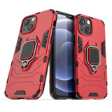 For iPhone 13 Pro Max, 13, 13 Pro, 13 mini Case, Shockproof PC/TPU Protective Cover with Magnetic Ring Holder, Red | Plastic Cases | iCoverLover.com.au