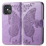 For iPhone 13 Pro Max, 13, 13 Pro, 13 mini Case, Butterfly Wallet Cover, Lanyard & Stand, Light Purple | PU Leather Cases | iCoverLover.com.au