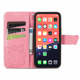 For iPhone 13 Pro Max, 13, 13 Pro, 13 mini Case, Butterfly Wallet Cover, Lanyard & Stand, Pink | PU Leather Cases | iCoverLover.com.au
