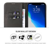 For iPhone 13 Pro Max, 13, 13 Pro, 13 mini Case, Fierre Shann Crocodile Pattern Genuine Cow Leather Wallet Cover, Black | iCoverLover.com.au