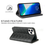 For iPhone 13 Pro Max, 13, 13 Pro, 13 mini Case, Fierre Shann Crocodile Pattern Genuine Cow Leather Wallet Cover, Black | iCoverLover.com.au