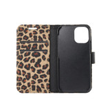 For iPhone  13, 13 Pro, 13 mini Case, Leopard Print Wallet Cover, Yellow | PU Leather Cases | iCoverLover.com.au