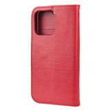 For iPhone 13 Pro Max, 13, 13 Pro, 13 mini Case, Playful Butterflies PU Leather Wallet Cover, Stand, Red | PU Leather Cases | iCoverLover.com.au