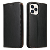 For iPhone 13 Pro Case Leather Flip Wallet Folio Cover with Stand Black