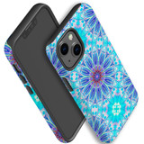 For iPhone 14 Pro Max/14 Pro/14 Plus/14, 13 Pro Max, 13 Pro, 13, 13 mini Case, Protective Back Cover, Psychedelic Blues | Shockproof Cases | iCoverLover.com.au