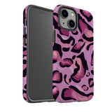 For iPhone 14 Pro Max/14 Pro/14 Plus/14, 13 Pro Max, 13 Pro, 13, 13 mini Case, Protective Back Cover, Magenta Leopard Pattern | Shockproof Cases | iCoverLover.com.au