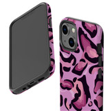 For iPhone 14 Pro Max, 14 Pro, 14 Plus, 14, 13 Pro Max, 13 Pro, 13, 13 Mini Case, Protective Back Cover, Magenta Leopard Pattern | Protective Cases | iCoverLover.com.au