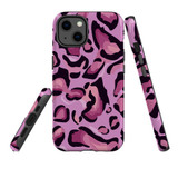 For iPhone 13 Case, Protective Back Cover, Magenta Leopard Pattern | Shielding Cases | iCoverLover.com.au