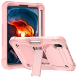 For iPad mini 6 Case,Silicone + PC Shockproof Protective Case, Holder, Rose Gold | iPad mini Cases | iCoverLover.com.au