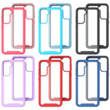 For Samsung Galaxy S21 FE Case, Solid Protective Armour Cover, Clear Back | iCoverLover Australia