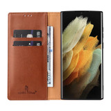 Samsung Galaxy S22 Ultra, S22+ Plus, S22 Case, PU Leather Wallet Cover, Brown | iCoverLover AU