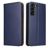 Samsung Galaxy S22+ Plus Case Leather Flip Wallet Folio Cover Blue