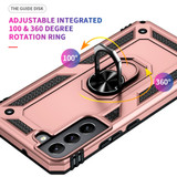 For Samsung Galaxy S22 Ultra/S22+ Plus/S22 Case, TPU + PC Protective Cover, Ring Holder, Rose Gold | Armour Cases | iCoverLover.com.au