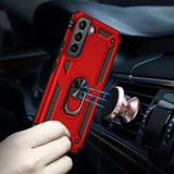 For Samsung Galaxy S22+ Plus/S22 Case, TPU + PC Protective Cover, Ring Holder, Red | Armour Cases | iCoverLover.com.au