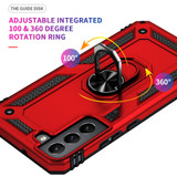 For Samsung Galaxy S22+ Plus/S22 Case, TPU + PC Protective Cover, Ring Holder, Red | Armour Cases | iCoverLover.com.au