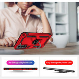 For Samsung Galaxy S22+ Plus/S22 Case, TPU + PC Protective Cover, Ring Holder, Red | Armour Cases | iCoverLover.com.au